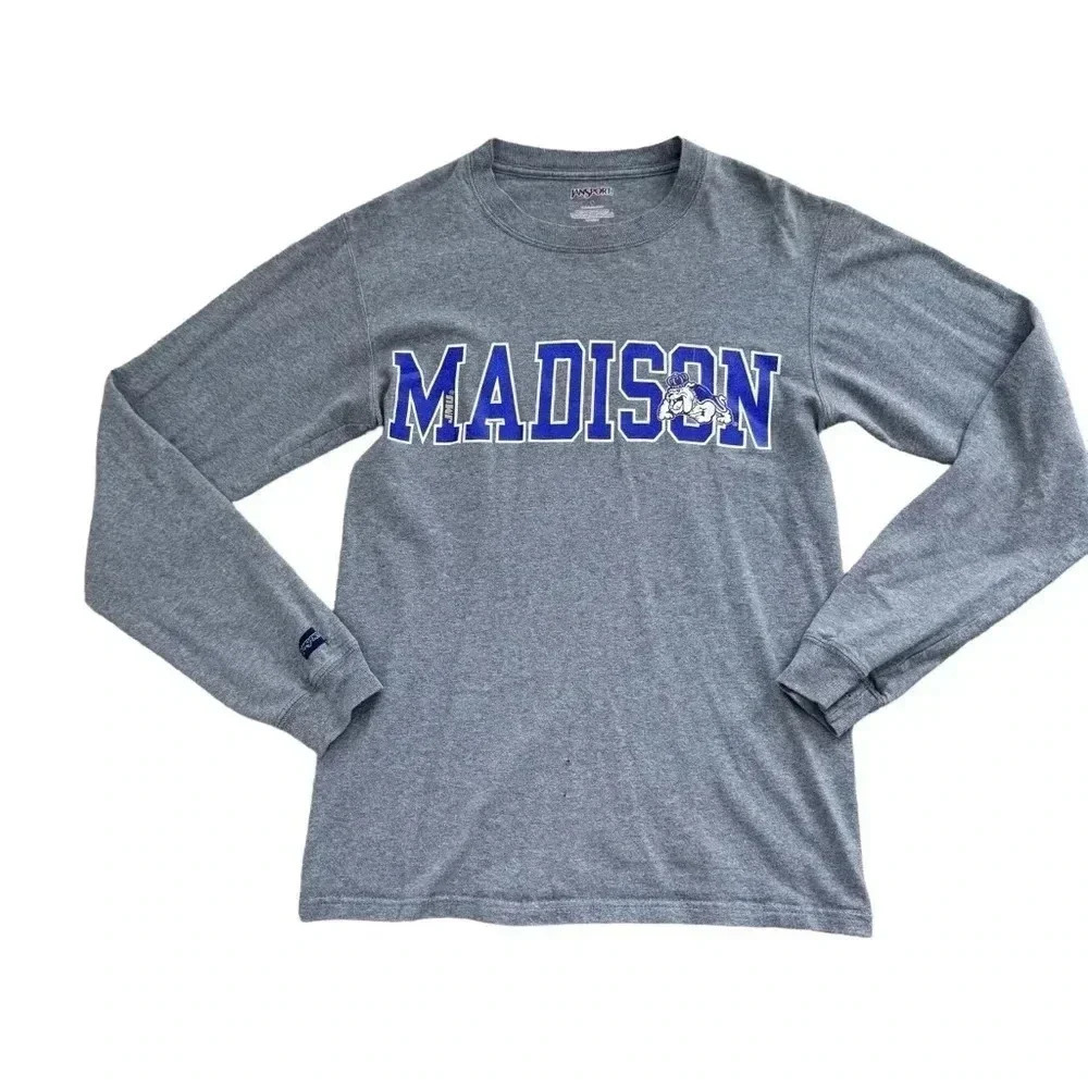 James Madison University gray women’s Small Long Sleeves DUKES JMU Shirt